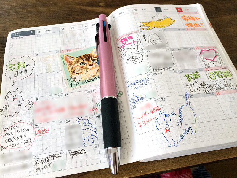 2017年もほぼ日手帳 不器用でもできる手帳のかわいい書き方と使い方紹介します 1mm